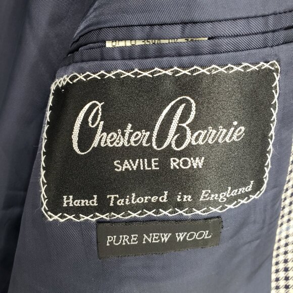 Chester Barrie Plaid Wool Suit Coat Blazer Jacket - Picture 6 of 7
